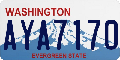 WA license plate AYA7170