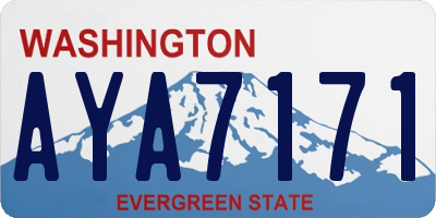 WA license plate AYA7171