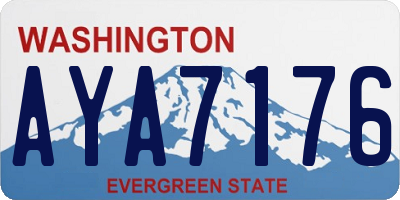 WA license plate AYA7176