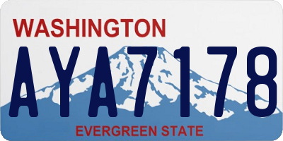 WA license plate AYA7178