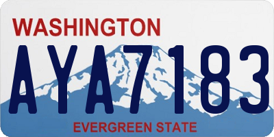 WA license plate AYA7183