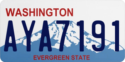 WA license plate AYA7191