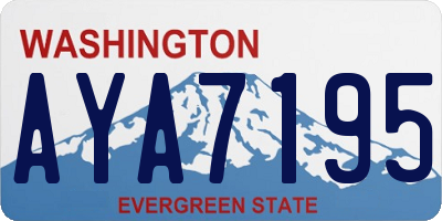 WA license plate AYA7195