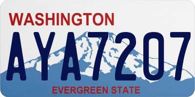 WA license plate AYA7207