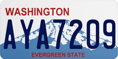 WA license plate AYA7209