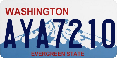 WA license plate AYA7210