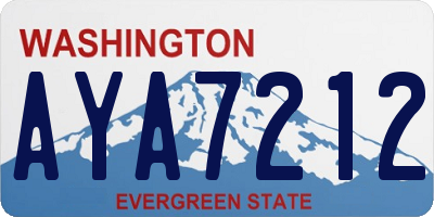 WA license plate AYA7212