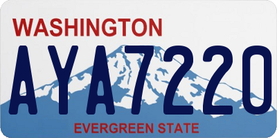 WA license plate AYA7220