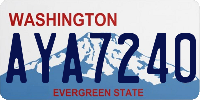 WA license plate AYA7240