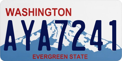 WA license plate AYA7241