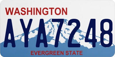 WA license plate AYA7248