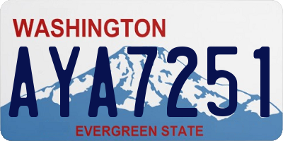 WA license plate AYA7251