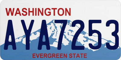 WA license plate AYA7253