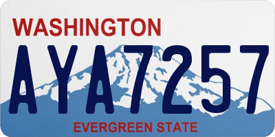 WA license plate AYA7257