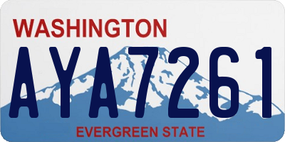 WA license plate AYA7261