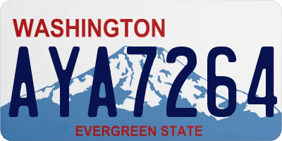WA license plate AYA7264