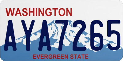 WA license plate AYA7265