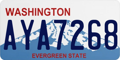 WA license plate AYA7268