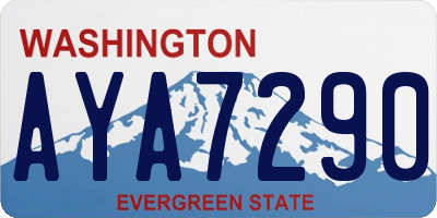 WA license plate AYA7290