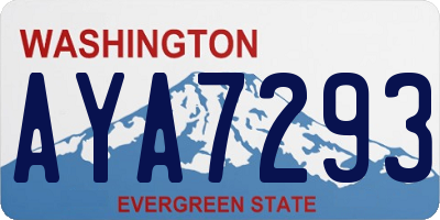 WA license plate AYA7293