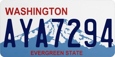 WA license plate AYA7294