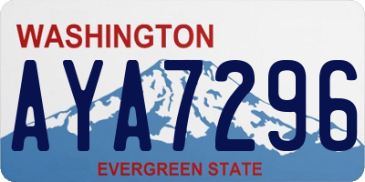 WA license plate AYA7296