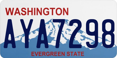 WA license plate AYA7298
