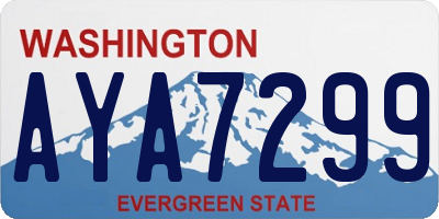 WA license plate AYA7299