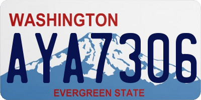 WA license plate AYA7306