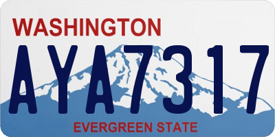 WA license plate AYA7317