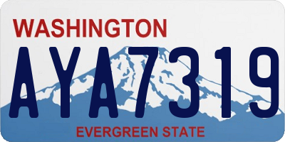 WA license plate AYA7319