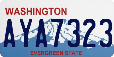 WA license plate AYA7323