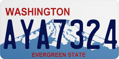 WA license plate AYA7324