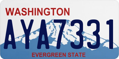 WA license plate AYA7331