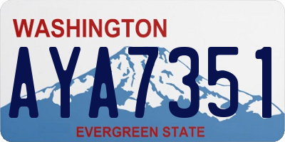 WA license plate AYA7351