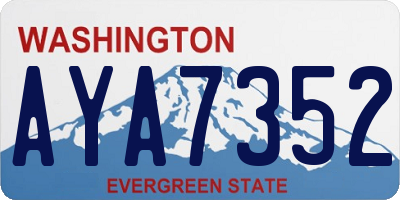WA license plate AYA7352