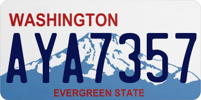 WA license plate AYA7357