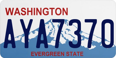 WA license plate AYA7370