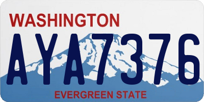 WA license plate AYA7376