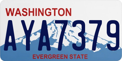 WA license plate AYA7379