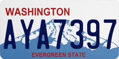WA license plate AYA7397