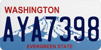 WA license plate AYA7398