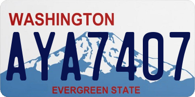WA license plate AYA7407