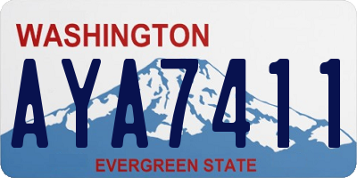 WA license plate AYA7411