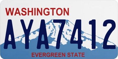 WA license plate AYA7412