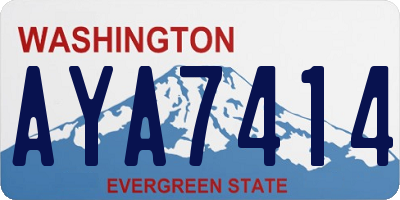 WA license plate AYA7414