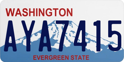 WA license plate AYA7415