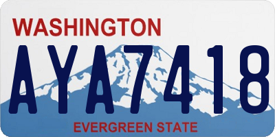 WA license plate AYA7418