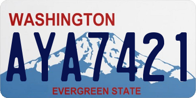 WA license plate AYA7421