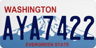 WA license plate AYA7422
